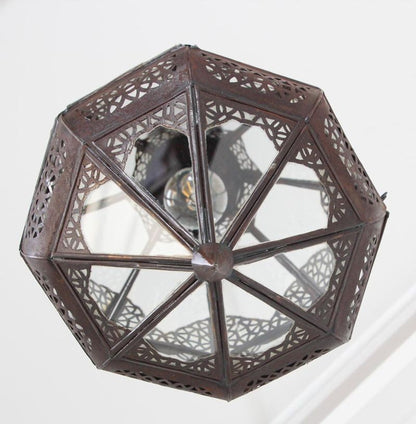 Handcrafted Moroccan Lantern by Berber Artisans, 24\" Tall