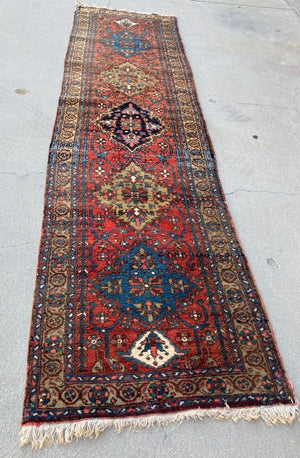 Hand Knotted Vintage Carpet Runner from Turkey