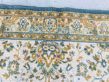 1950s Hand Knotted Green Runner from Turkey