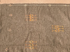 Moroccan Vintage Flat-Weave Brown Rug