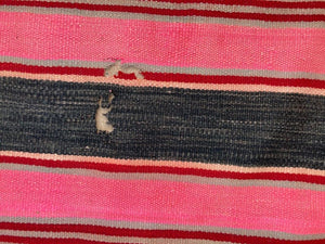 Moroccan Vintage Flat-Weave Stripe Kilim Rug