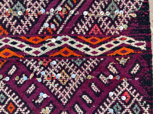 1940s Moroccan Tribal Rug African Ethnic Textile Floor Covering