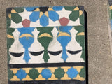 Moroccan Encaustic Cement Tile Border with Moorish Fez Design