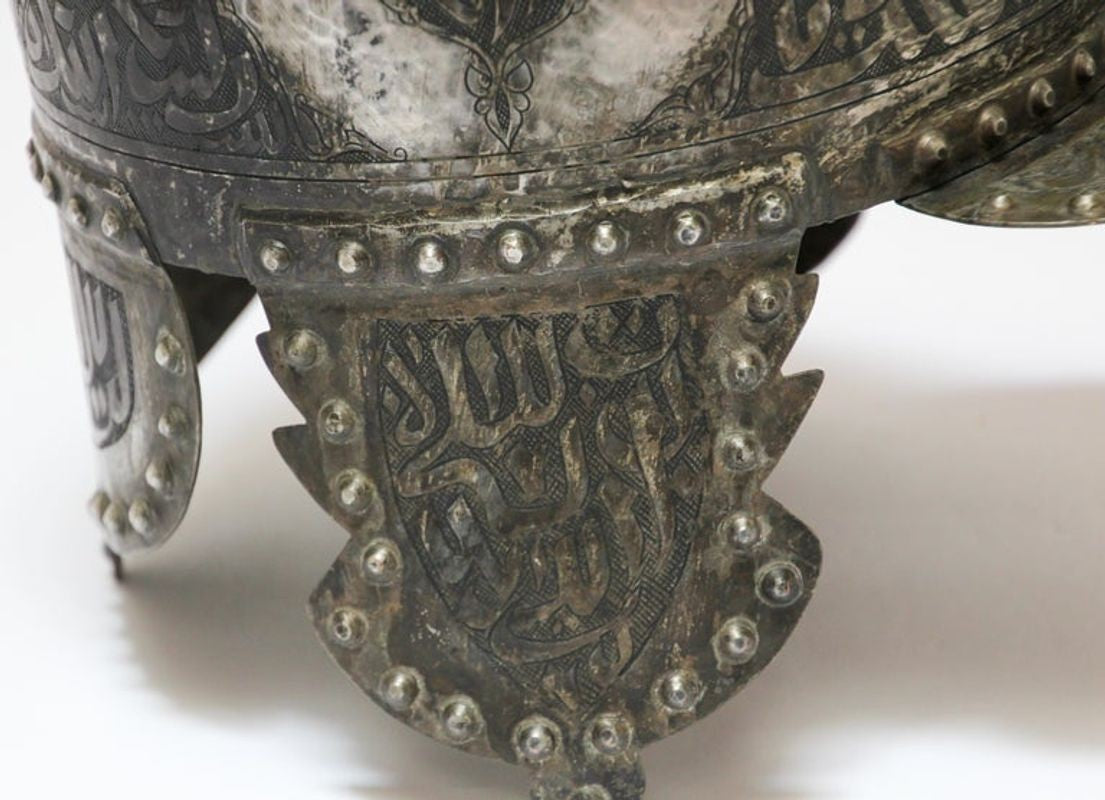 Islamic Indo Persian Kulah Khud Helmet with Arabic Inscription