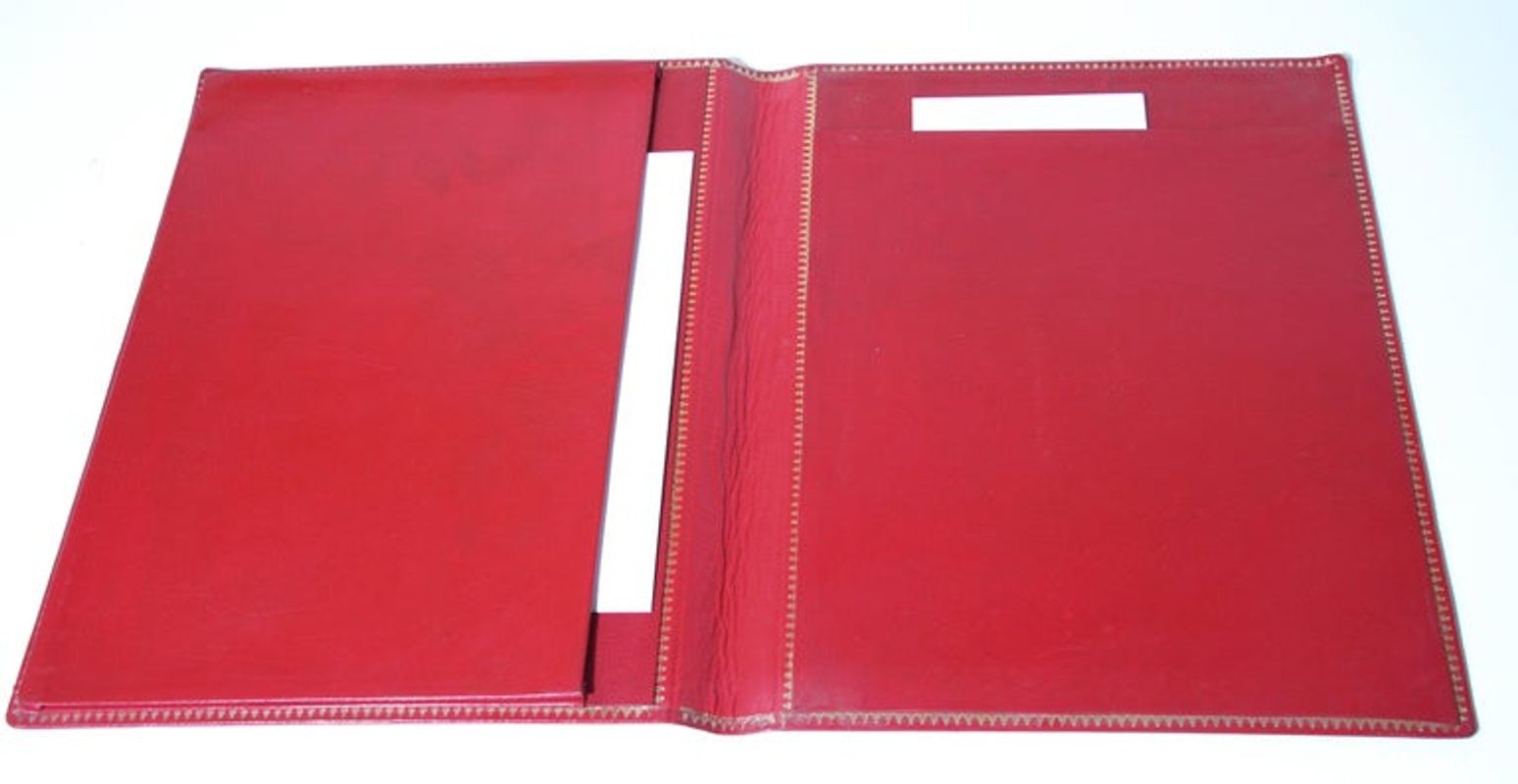 Vintage Moroccan Embossed Leather Padfolio
