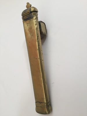 Middle Eastern Moorish Brass Inkwell Qalamdan