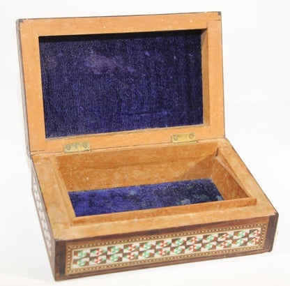 1940s Antique Fine Micro Mosaic Moorish Inlaid Decorative Box