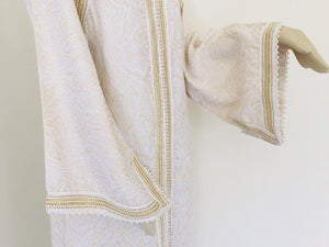 Moroccan White Kaftan Maxi Dress Caftan Size Large