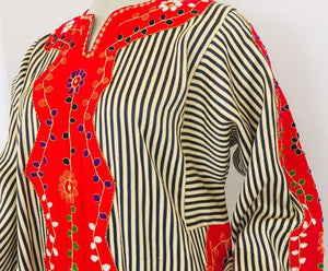 Vintage Middle Eastern Ethnic Caftan, Kaftan Maxi Dress