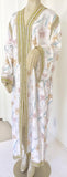 Vintage Moroccan White Kaftan Maxi Dress Caftan Size Large