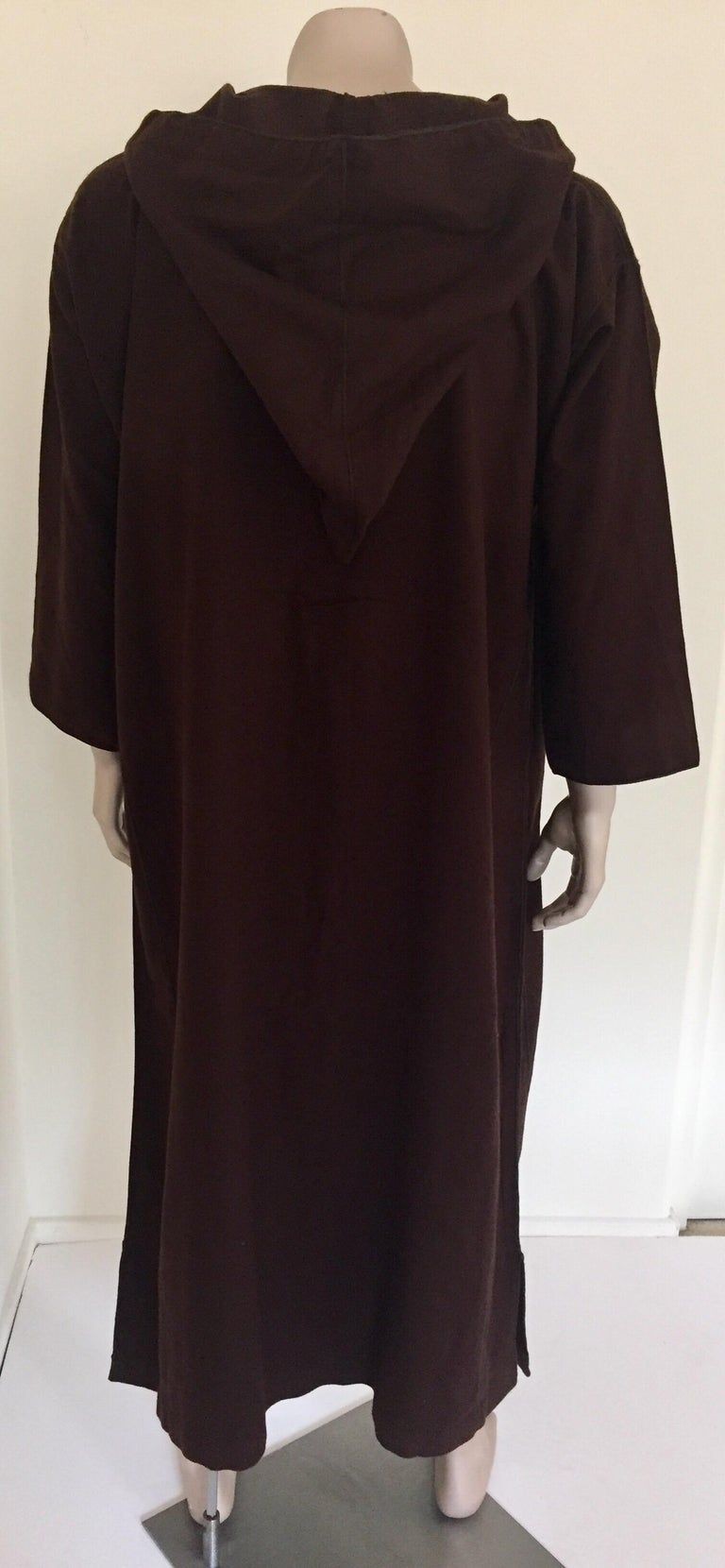 Moroccan Gentleman Hooded Brown Wool Djellaba