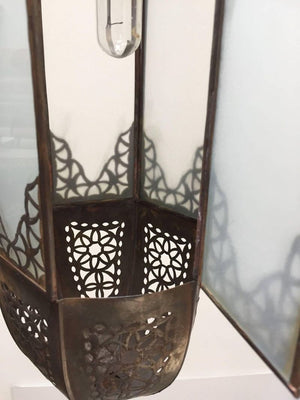 Handcrafted Moroccan Moorish Milky Glass Pendant Light