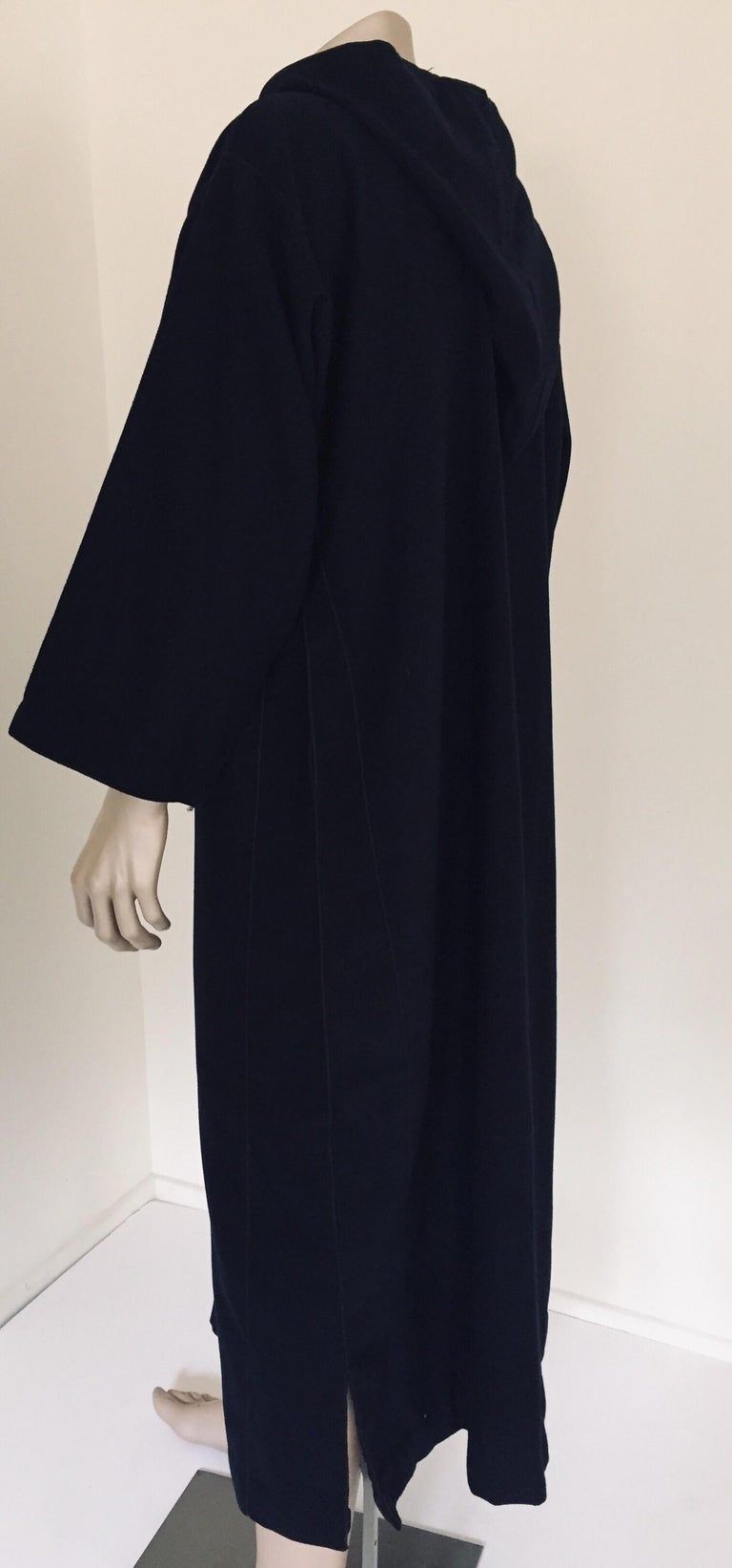 Moroccan Gentleman Hooded Blue Wool Djellaba