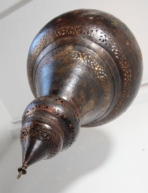 Vintage Moroccan Bronze Moorish Chandelier