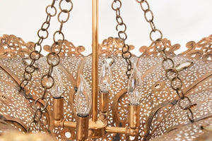 Moroccan Moorish Brass Pasha Chandelier
