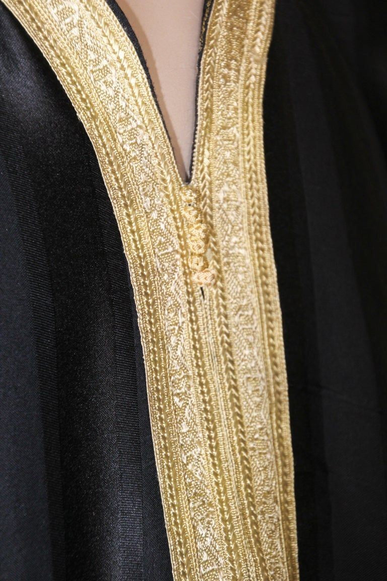 Moroccan Black Vintage Gentleman Caftan