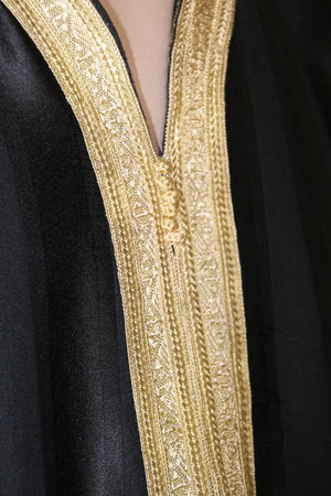 Moroccan Black Vintage Gentleman Caftan