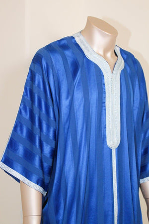 Moroccan Vintage Gentleman Royal Blue Caftan