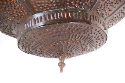 Handcrafted Moroccan Metal Orb Pendant, North Africa