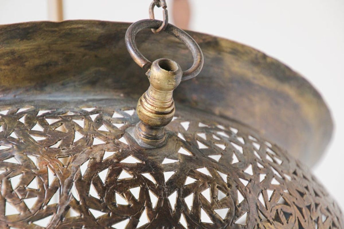 Moroccan Hanging Brass Chandelier Andalusian Moorish Style