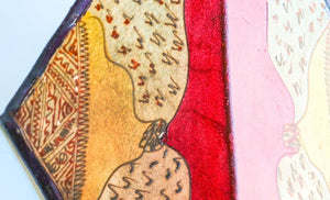 Hand-Painted Parchment Moroccan Art Wall Sconce
