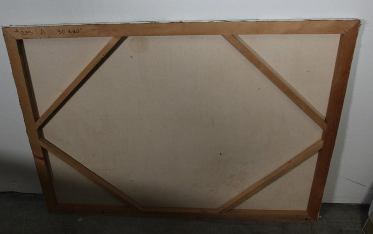 Moroccan Orientalist Oil Painting of a Rug Market