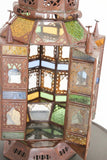 Moroccan Moorish Multi-Color Glass Lantern in Star Shape