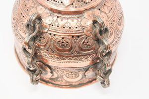 Rajasthani Mughal Decorative Copper Lidded Betel Spice Pandan Caddy Box