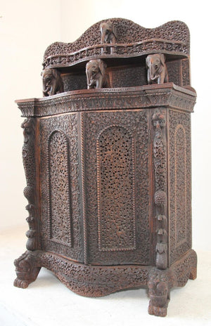 Antique Anglo Indian Mughal Sideboard or Dry Bar Cabinet