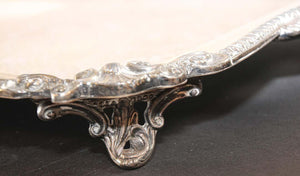 Vintage Large Silver Plate Tray George IV English Style
