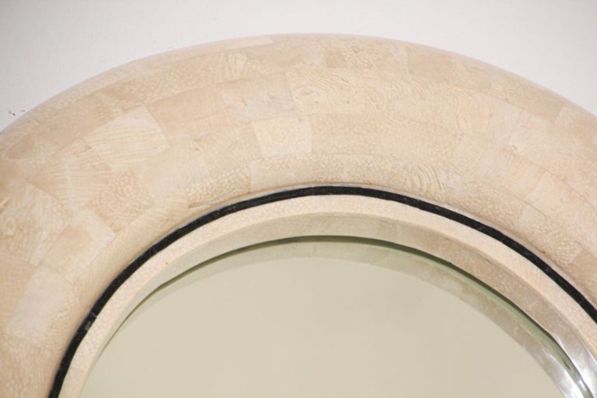 Moroccan Moorish Mirror Tessellated Stone by Maitland Smith.