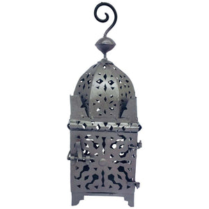 Moroccan Hurricane Metal Candle Lantern Indoor or Outdoor