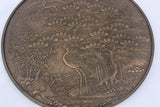 19th Century Oriental Bronze Japanese Kagami Handled Mirror