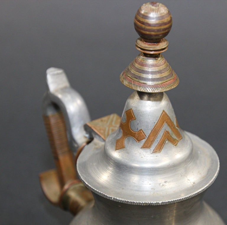Tuareg African Pewter Tea Pot from Mauritania