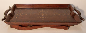 Vintage Anglo-Indian Inlaid Tray Table