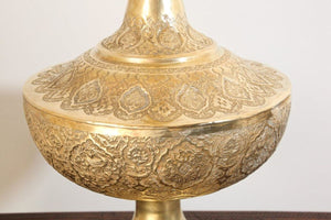 Oversized Mughal Indian Brass Bottle Urn