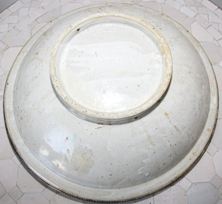 Moroccan Ceramic Bowl with Lid Tajine from Fez Polychrome