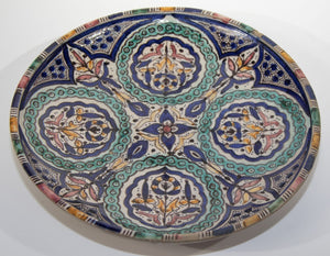 Antique Moroccan Ceramic Bowl from Fez 1920's