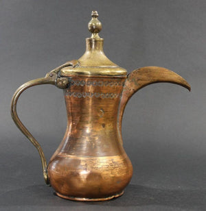 Antique Brass Middle Eastern Dallah Arabic Coffee Pot