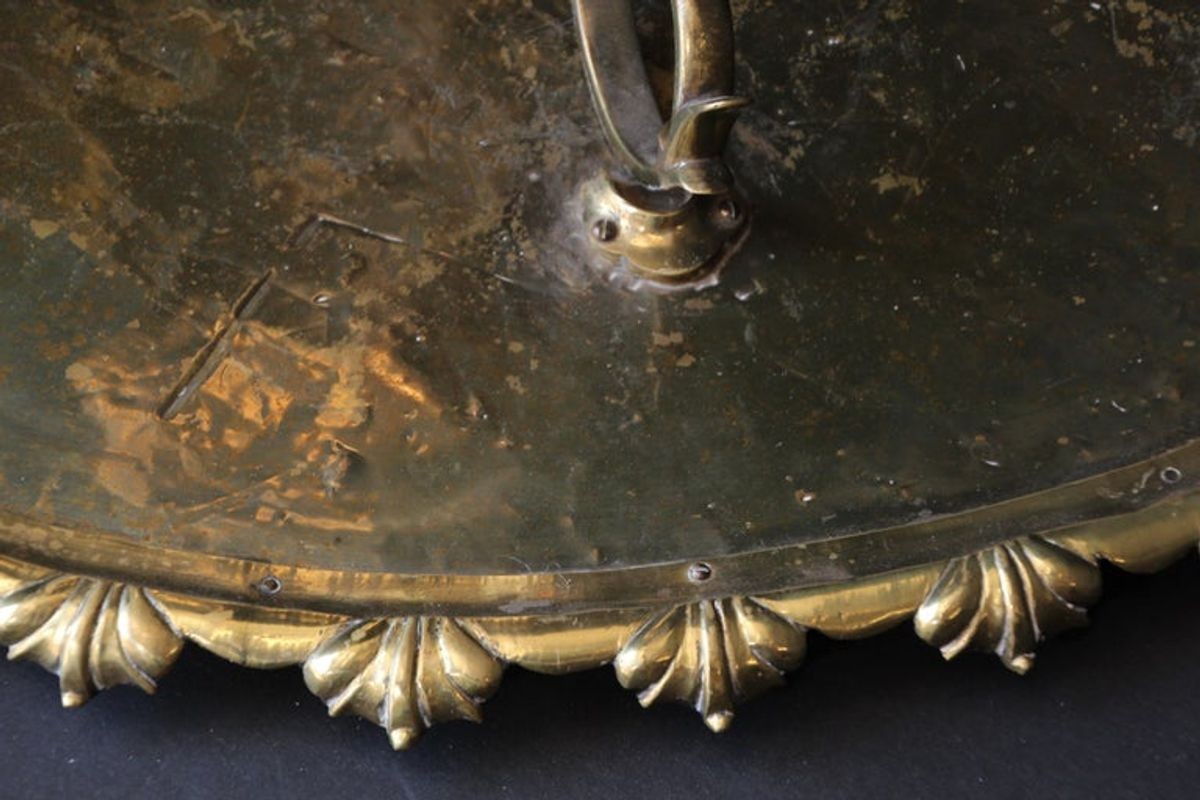 Antique Large Arabian Polished Brass Incense Burner Islamic Moorish Style 19th c