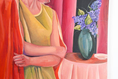 Oil Painting of an Asian Lady by Geri Perlman, 1993