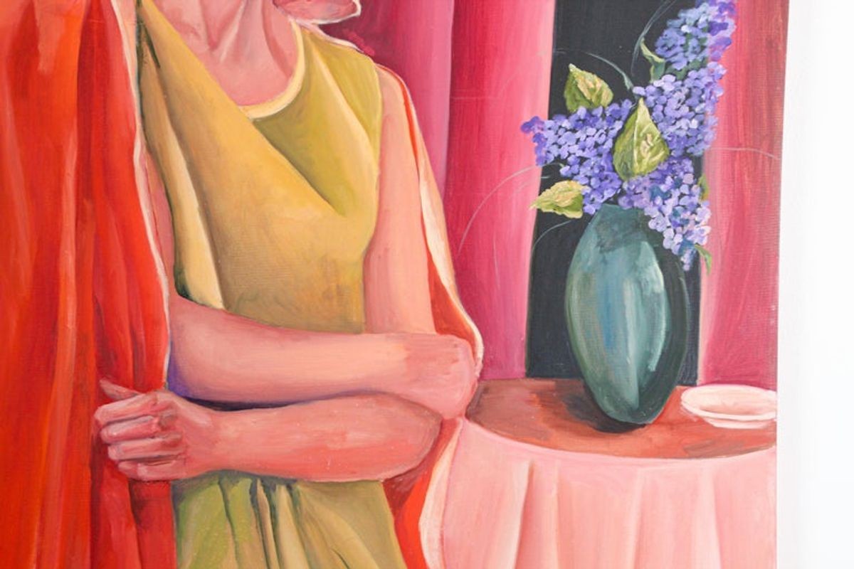 Oil Painting of an Asian Lady by Geri Perlman, 1993