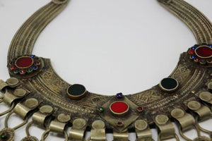 Moroccan Tribal Silver Jewelry Choker