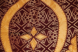 Moroccan Wall Hanging Hiti with Moorish Arches Red and Gold