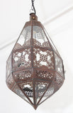Moroccan Moorish Metal and Glass Lantern