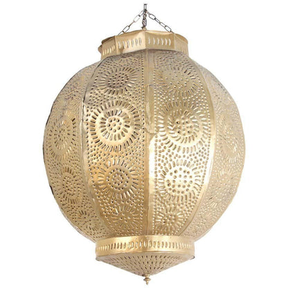 Handcrafted Moroccan Gilt Metal Pendant, North Africa