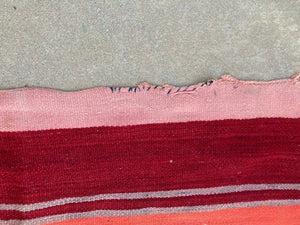 Moroccan Vintage Flat-Weave Tribal Kilim Rug