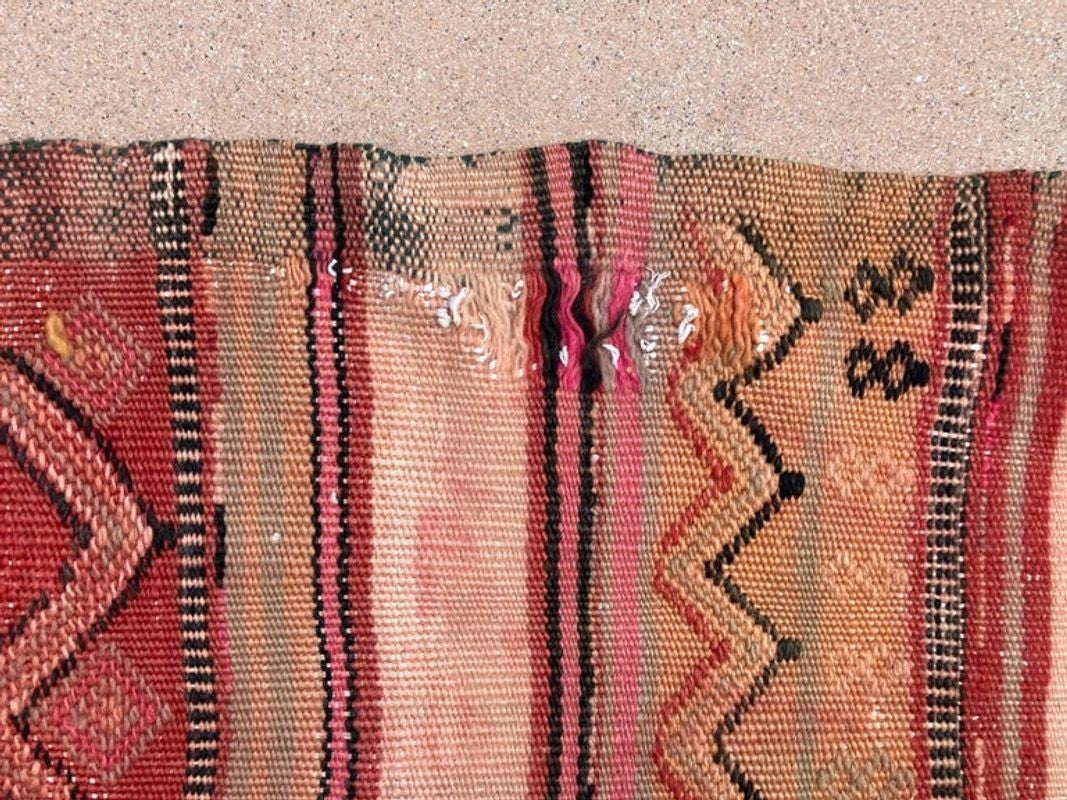 Moroccan Vintage Kilim Tribal Rug, circa 1960's