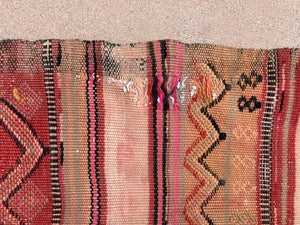 Moroccan Vintage Kilim Tribal Rug, circa 1960's