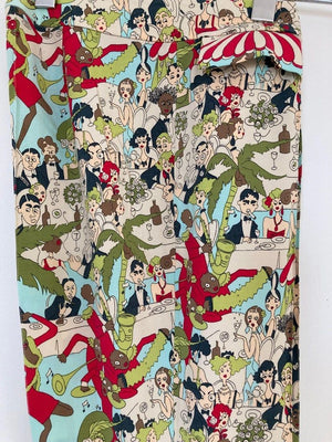 John Galliano Prints Vintage Pants, Rare Trousers, 1999's